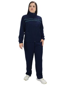 Conjunto Agasalho Feminino Tactel com Elastano Butu Biru Azul Marinho